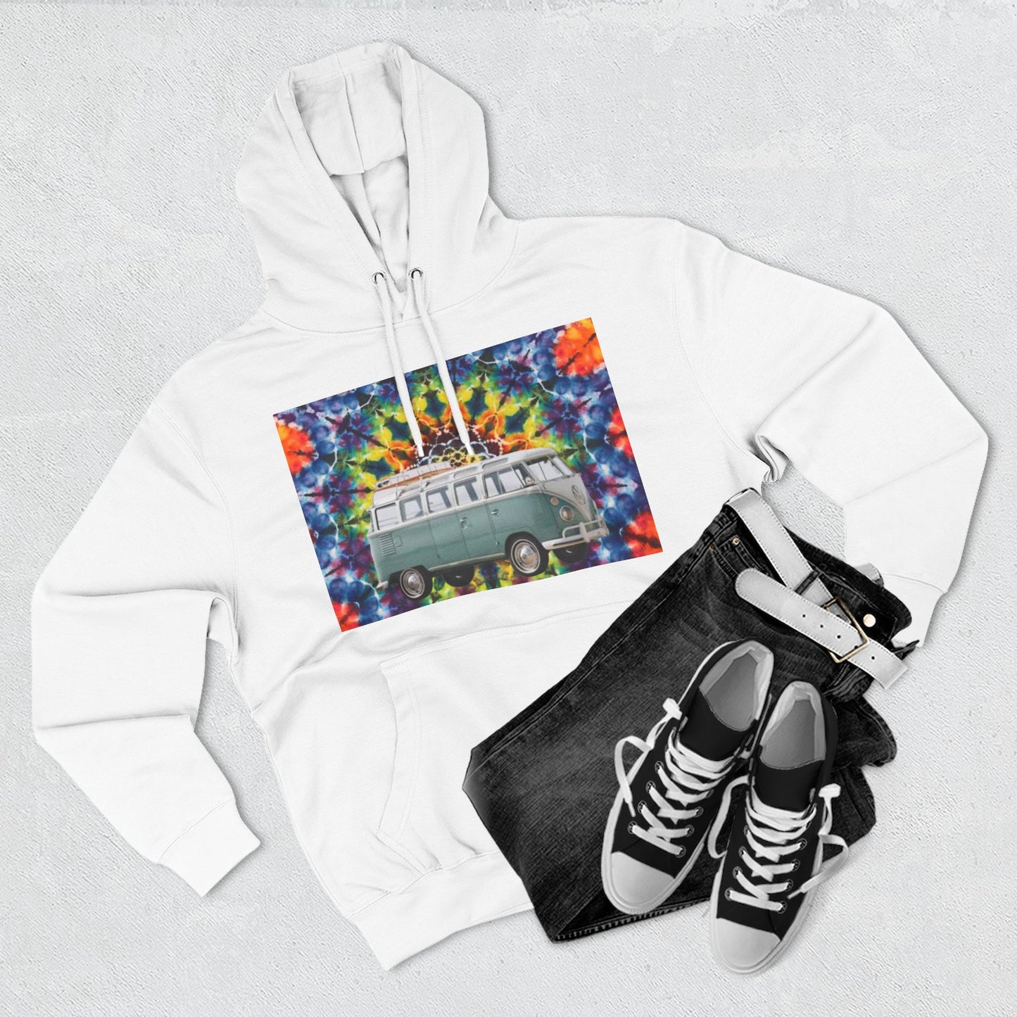 Tie dye 21 Three-Panel Fleece Hoodie